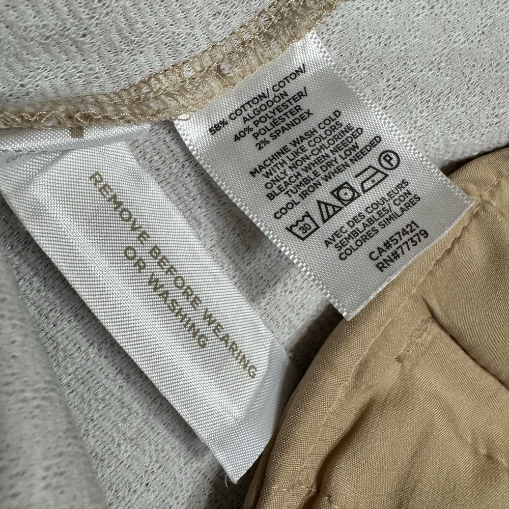 Ann Taylor Wide Leg Cropped Pants Size 8 Textured Stretch Knit Office Casual - Picture 8 of 16